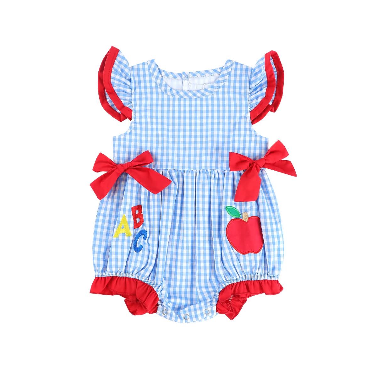 ABC Blue Plaid Bubble