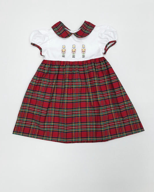 Sample Nutcracker Embroidery Tartan Dress