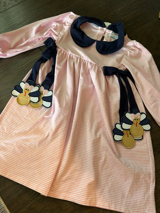 Sample Turkey Appliqué Side Tie Dress