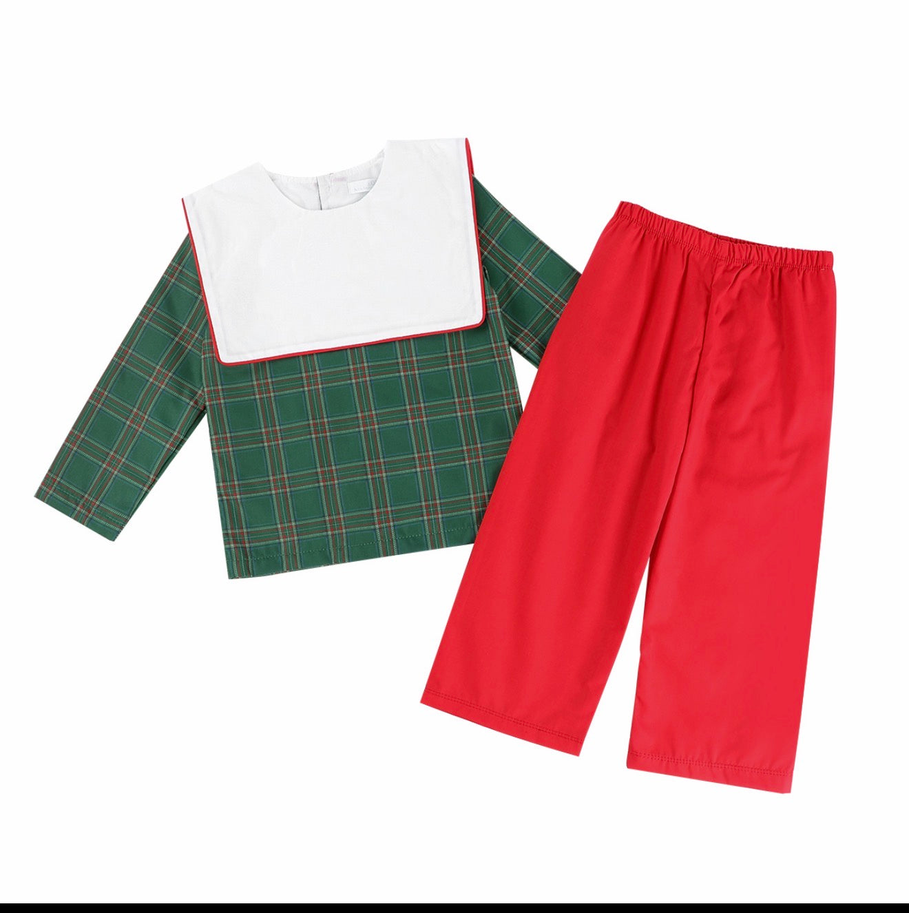 Sample Christmas Blank Tartan Boy Pant Set