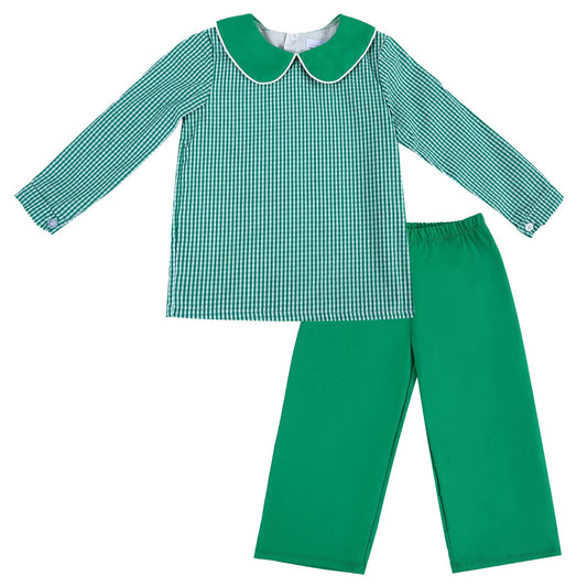 PO29-Evergreen Gingham Baldwin Pant Set