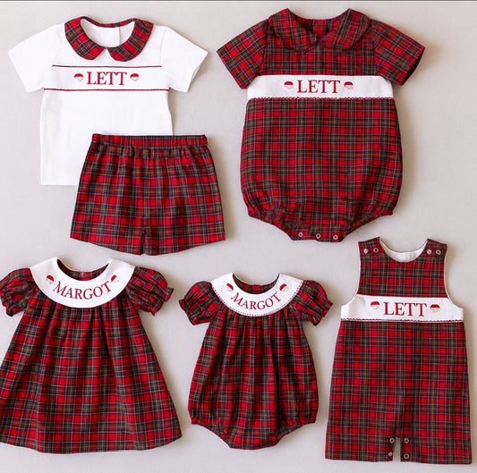 Santa Custom Name Smock Boy Bubble