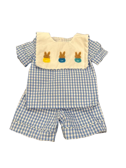 French Knot Bunny Boy Short Set