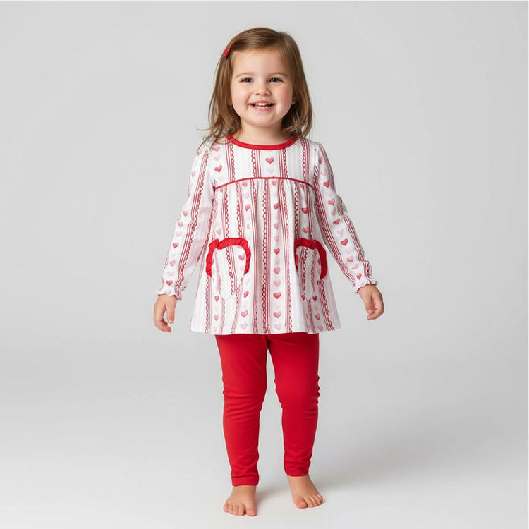 P0-55 Valentine Girl Tunic Set