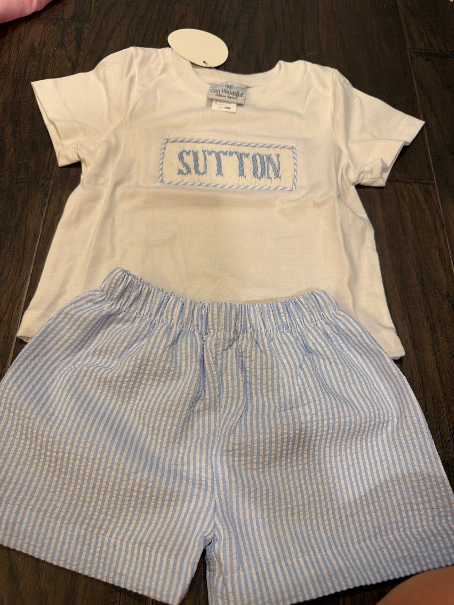 Sutton Boy Custom Short Set