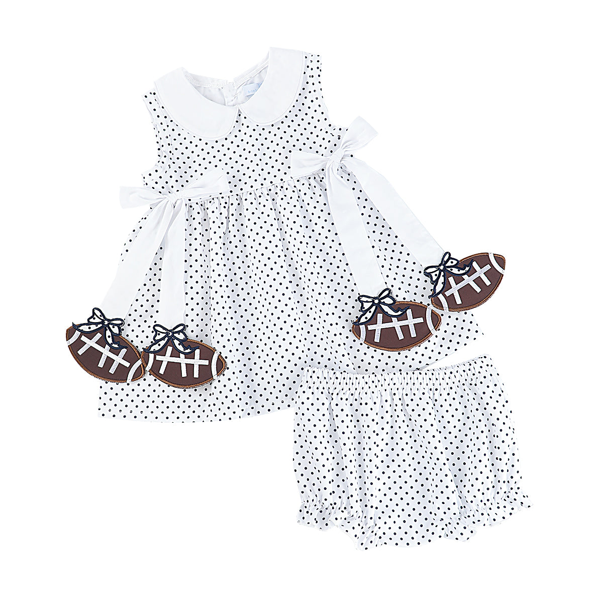 Navy Football Bloomer Set