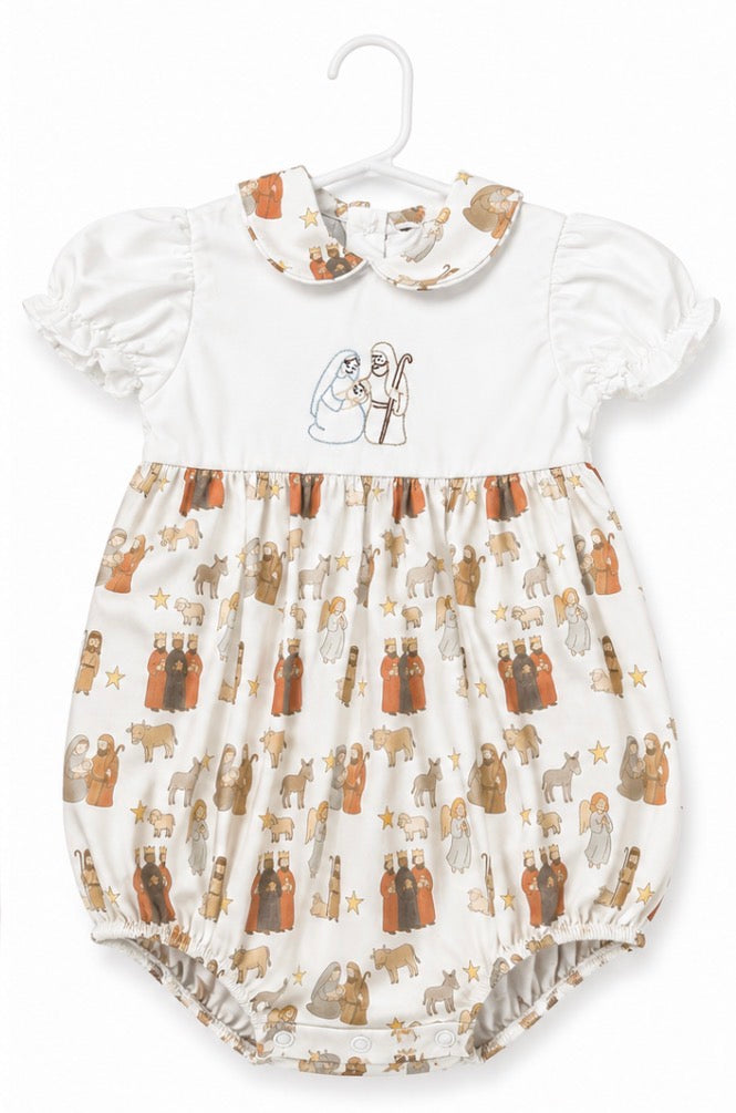 Nativity Girl Embroidery Bubble