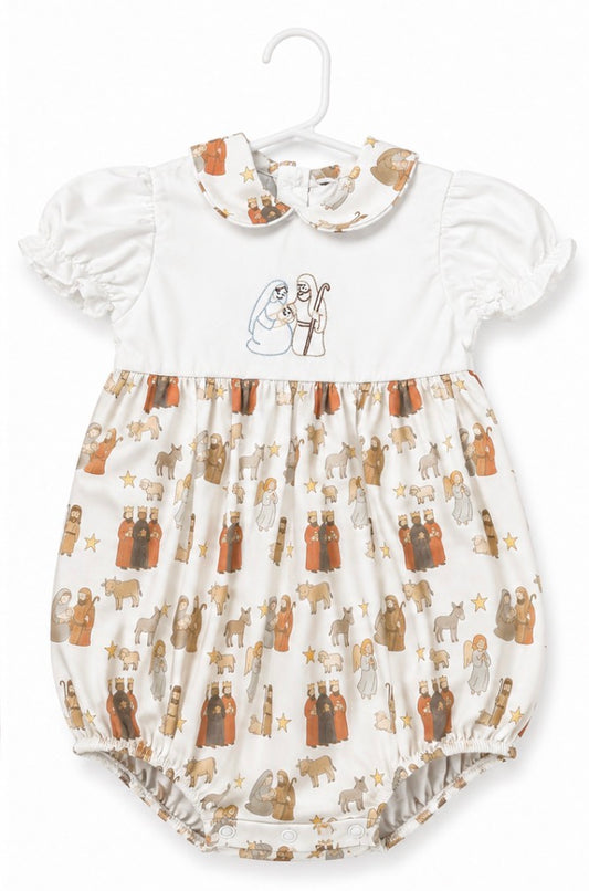 Nativity Girl Embroidery Bubble