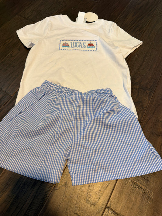 Lucas Custom Birthday Short Set