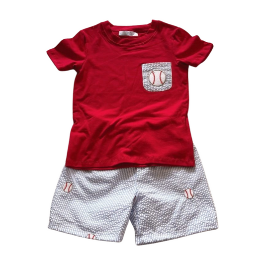 Baseball Boy Short Set