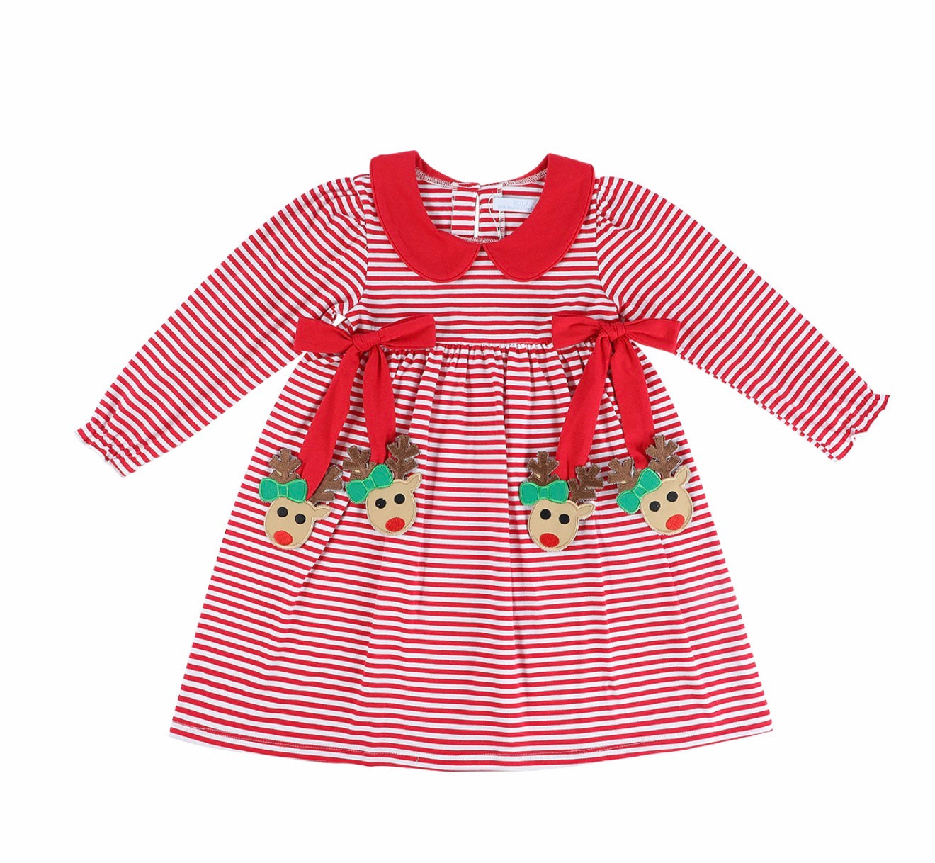 Sample Red Reindeer Hang Tag Dress