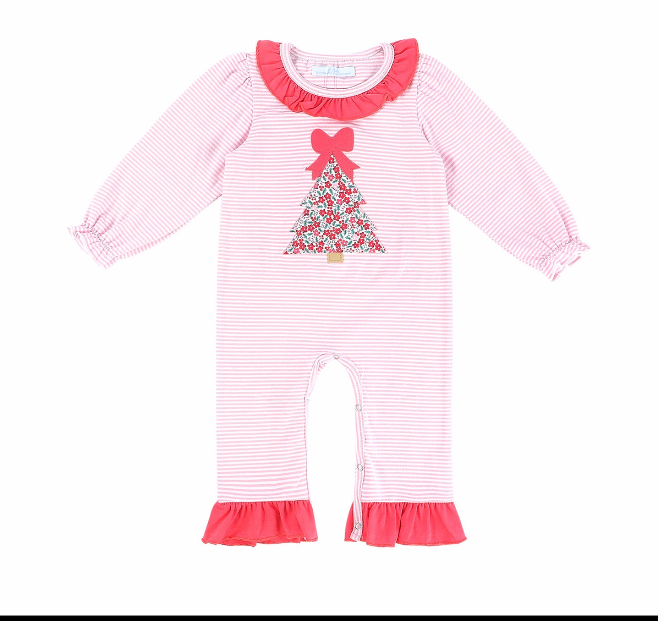 Sample Christmas Tree Floral Long Romper