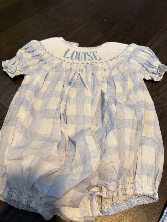 Louise Custom Blue Water Color Bubble