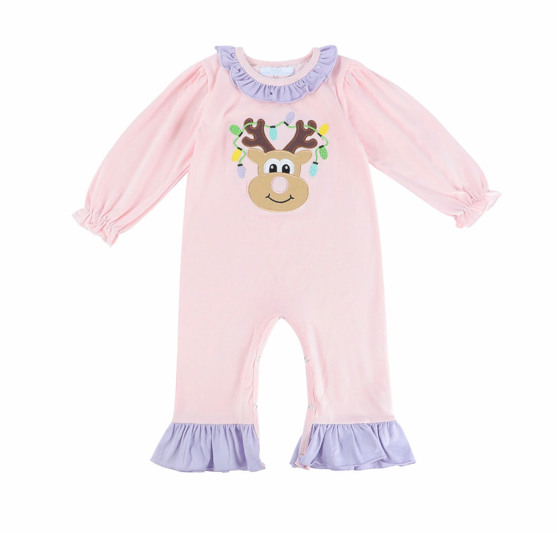 Pastel Reindeer Long Girl Bubble