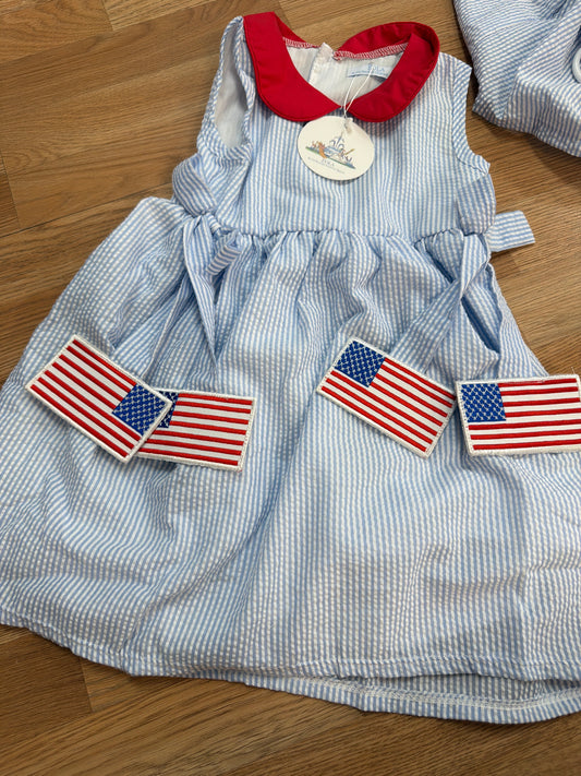 *Flag Side Tag Dress