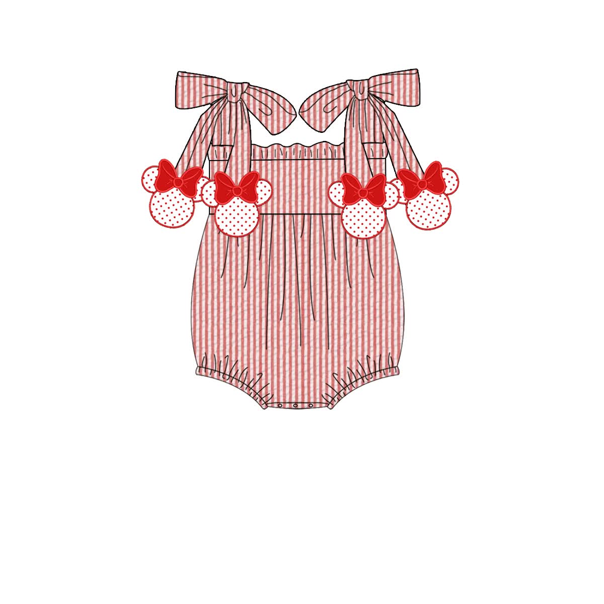 *Magical Side Tie Seersucker Girl Bubble