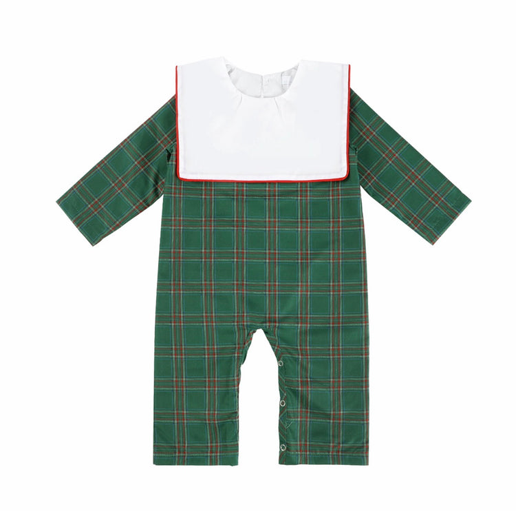 Holiday Plaid Boy Long Bubble