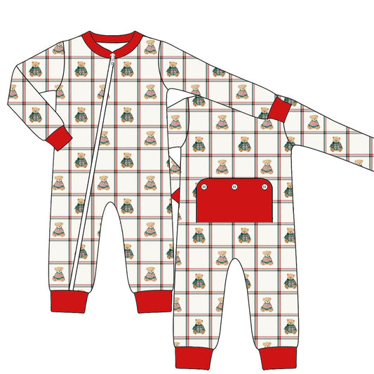PO-48 Holiday Teddy Bear Lounge Onesie
