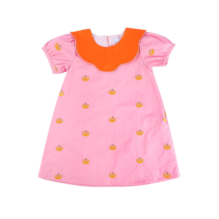Embroidery Pumpkin Girl Dress