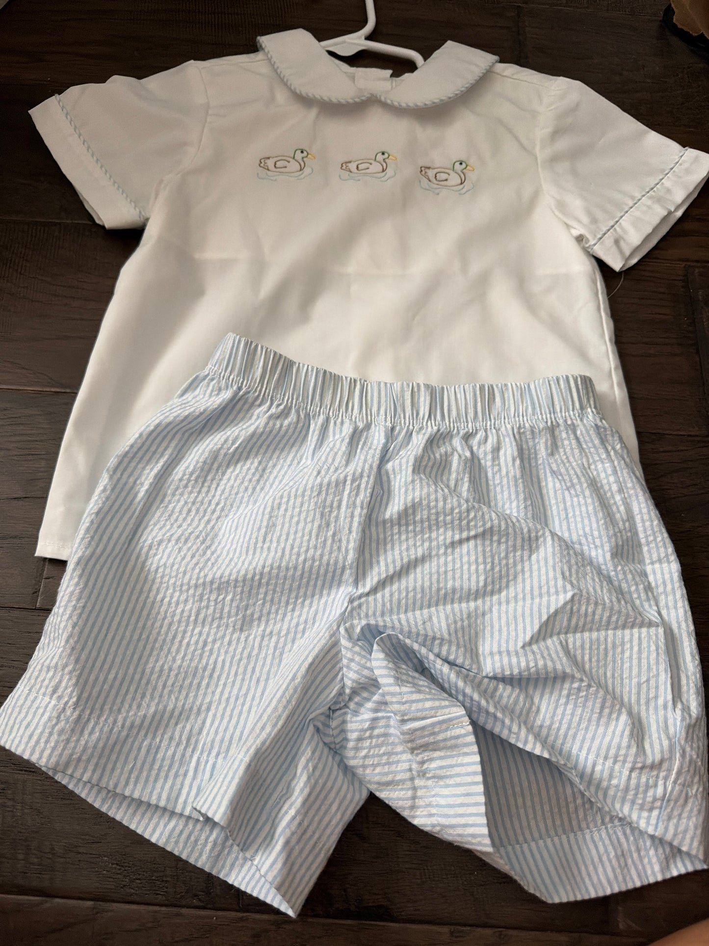 Sample Mallard Embroidery Boy Short Set