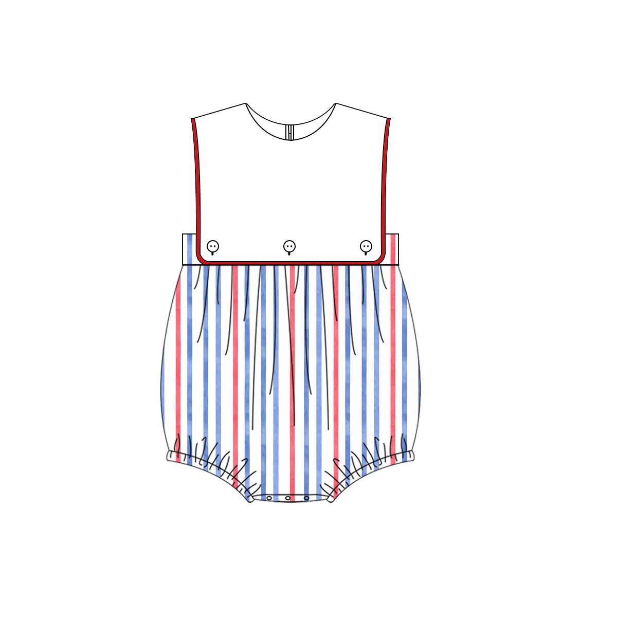 *Summer Red,White and Blue Boy Bubble