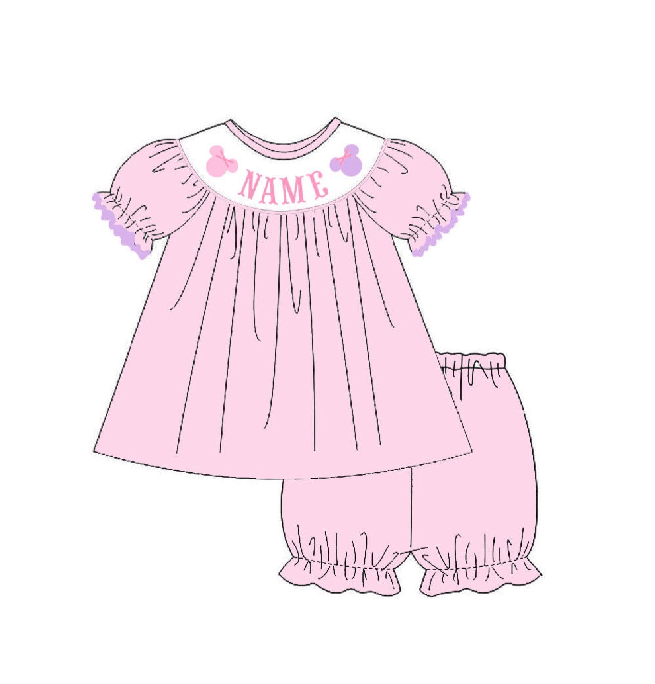 PO55-Custom Mouse Girl Bloomer Set