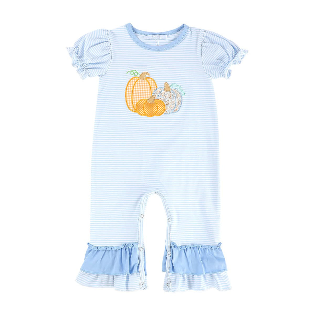 Pumpkin Blue Long Ruffle