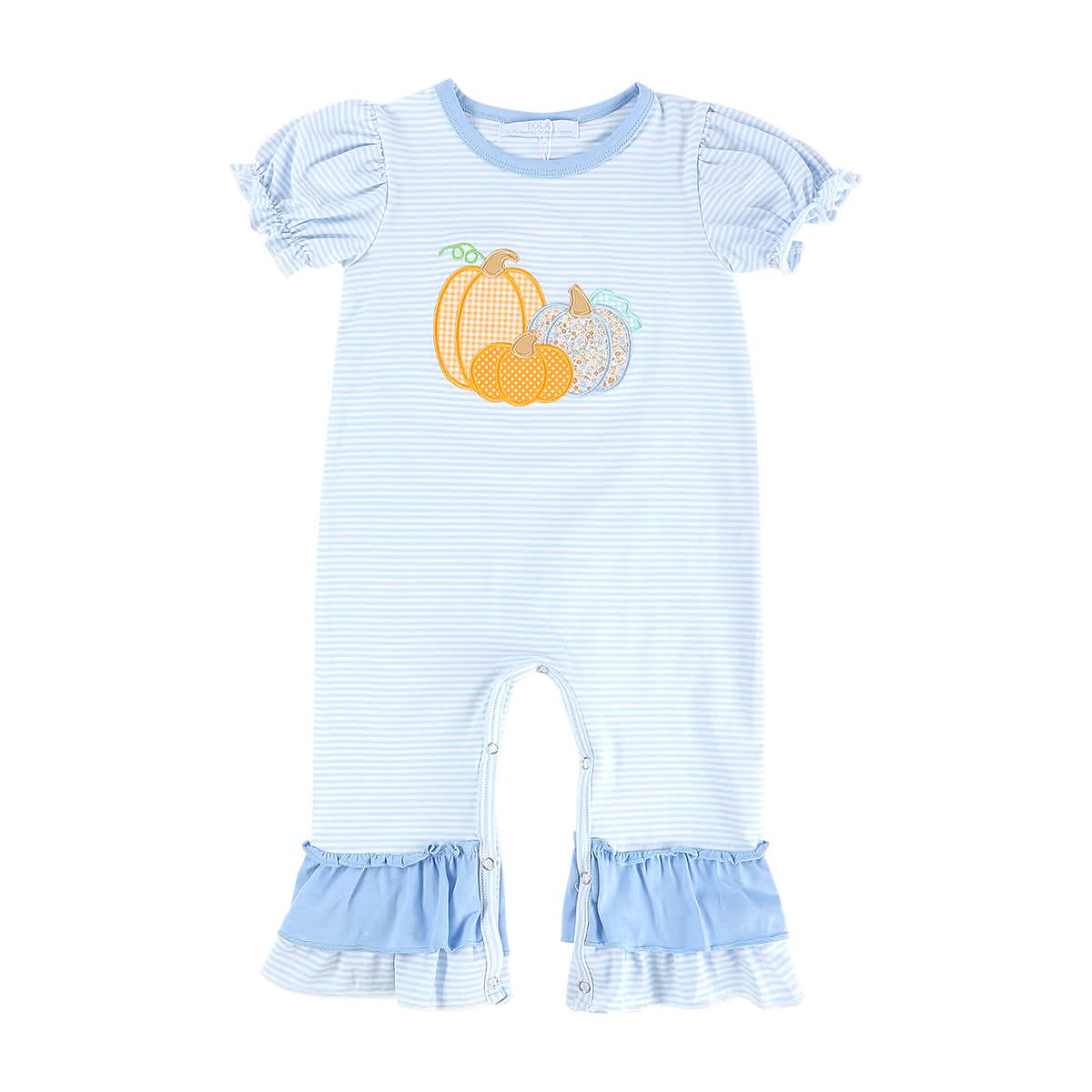 Pumpkin Blue Long Ruffle
