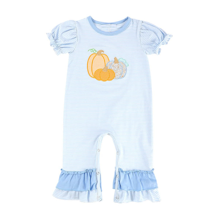 Pumpkin Blue Long Ruffle