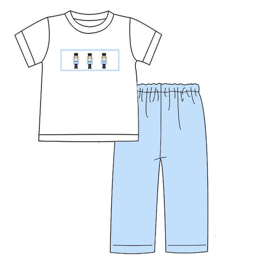 PO52-Nutcracker Smocked Short Sleeve Pant Set