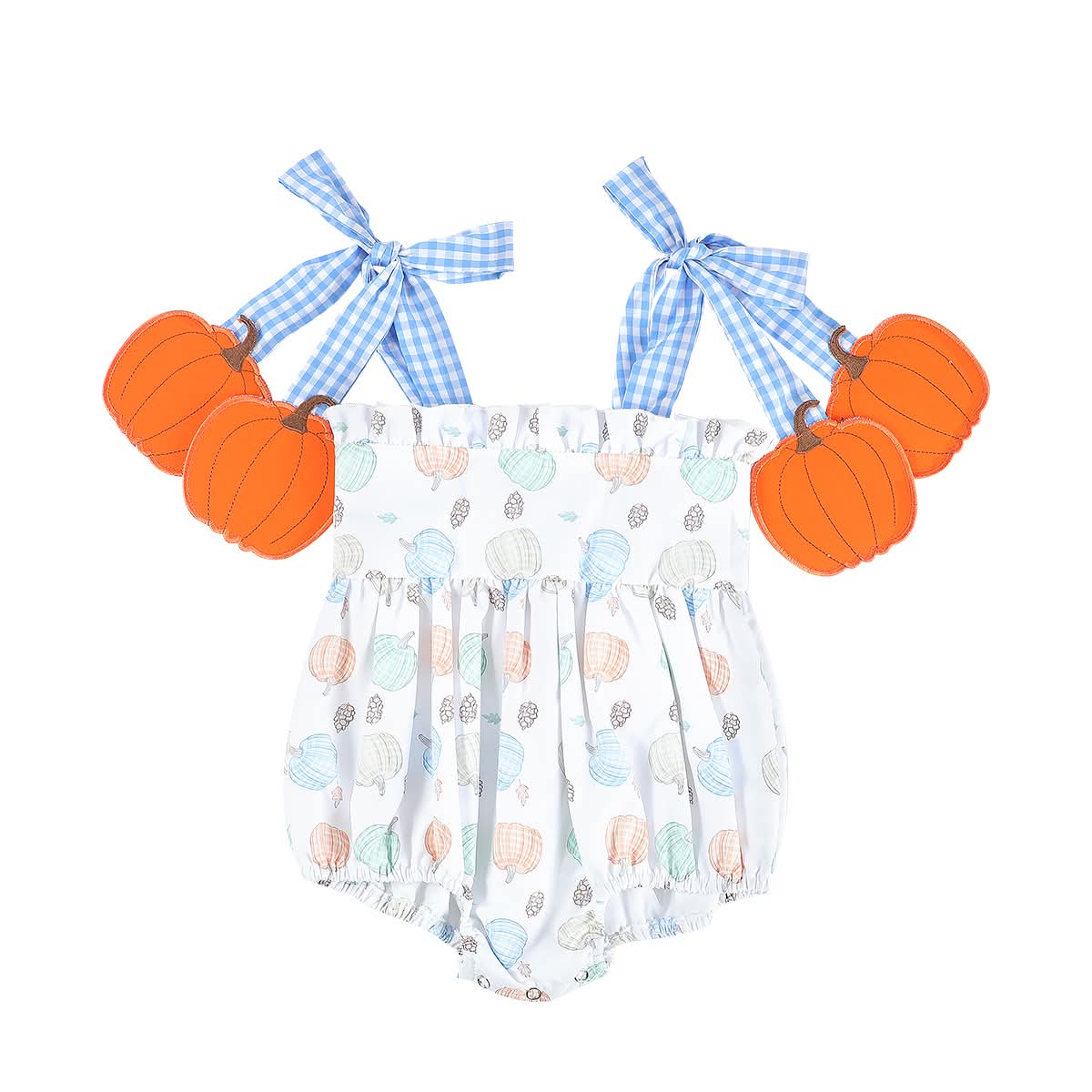 Sample Pumpkin Print Side Tie Bubble