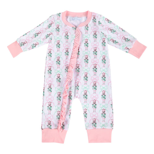 PO-49 Pastel Nutcracker Ruffle Bottom Onesie