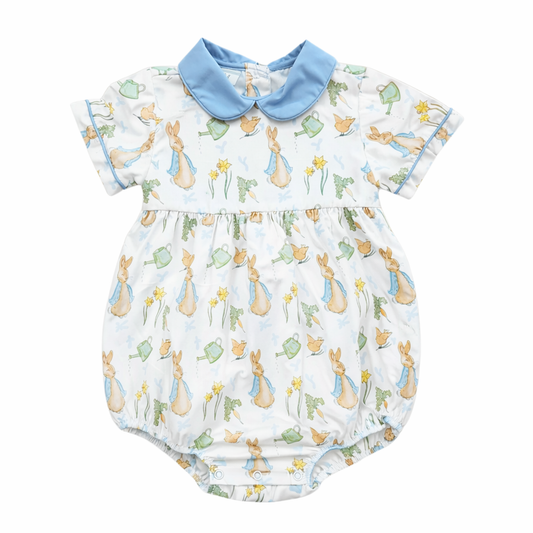 Rabbit Garden Print Boy Bubble