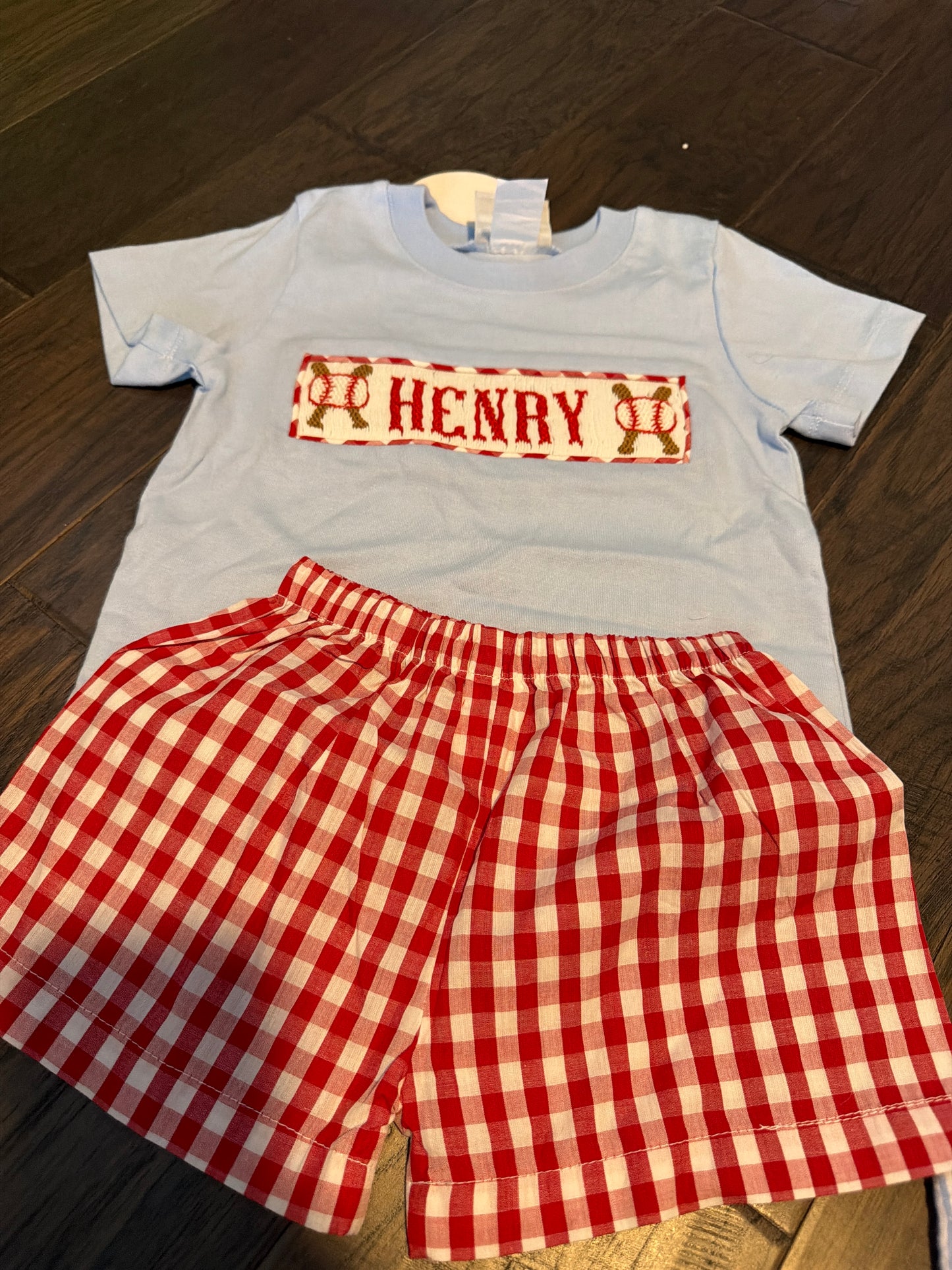 Henry custom baseball shorts set