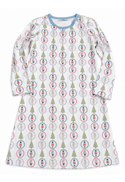 Blue Nutcracker Print Dress