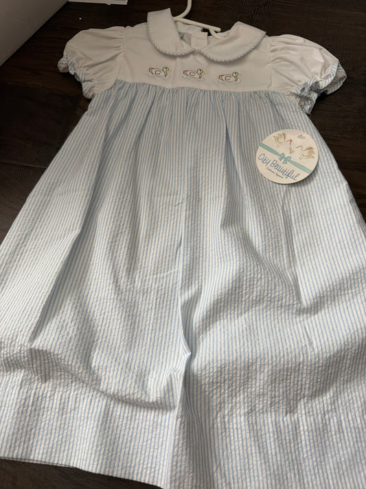 Sample Mallard Embroidery Girl Dress