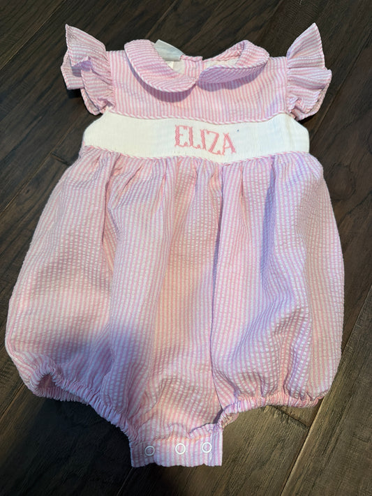 Eliza Pink Seersucker Bubble