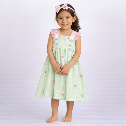 *Green Azalea Seersucker Dress