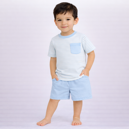 *Striped Blue Shorts