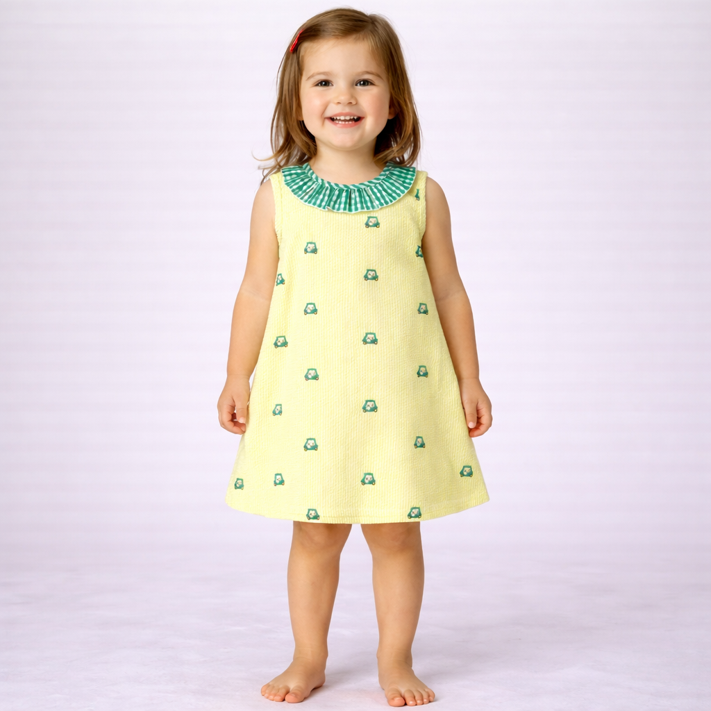 Golf Cart Embriodery Dress