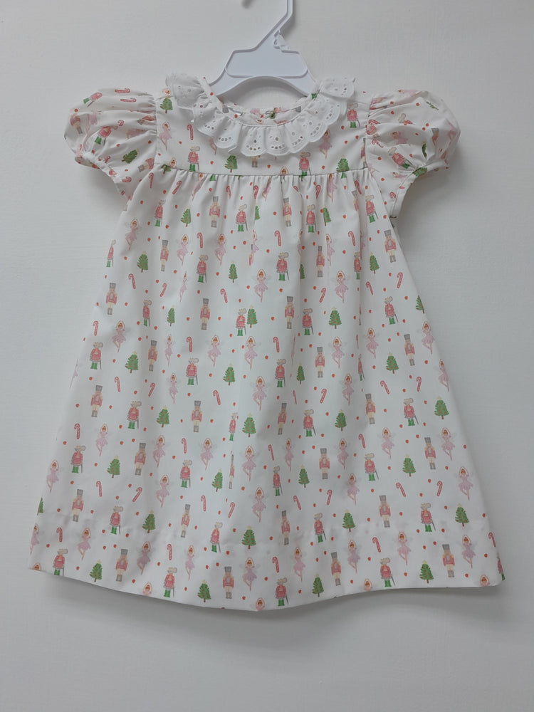 Nutcracker Print Girl Ruffle Dress