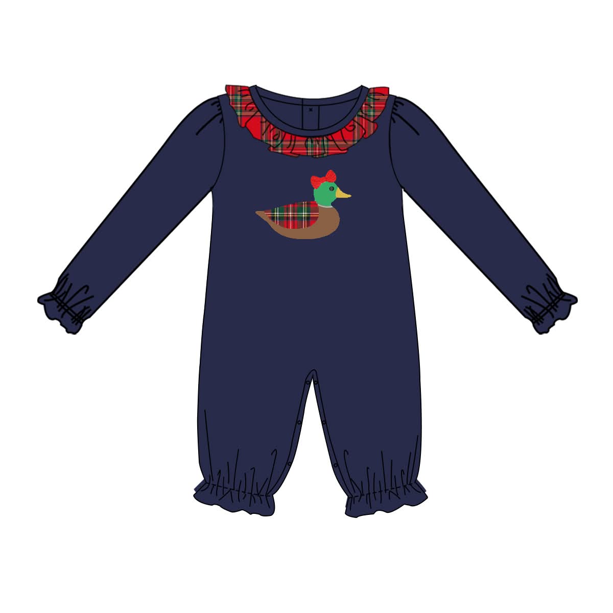 PO-47 Mallard Holiday Girl Romper