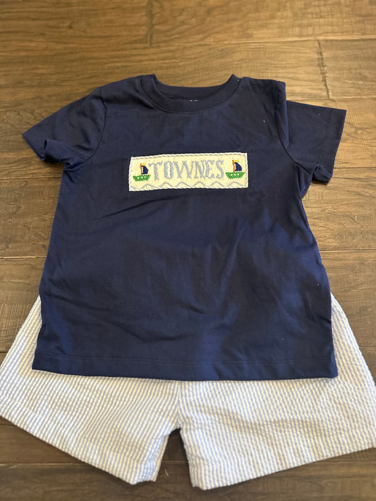 2026 Custom Sailboat Boy Short Set