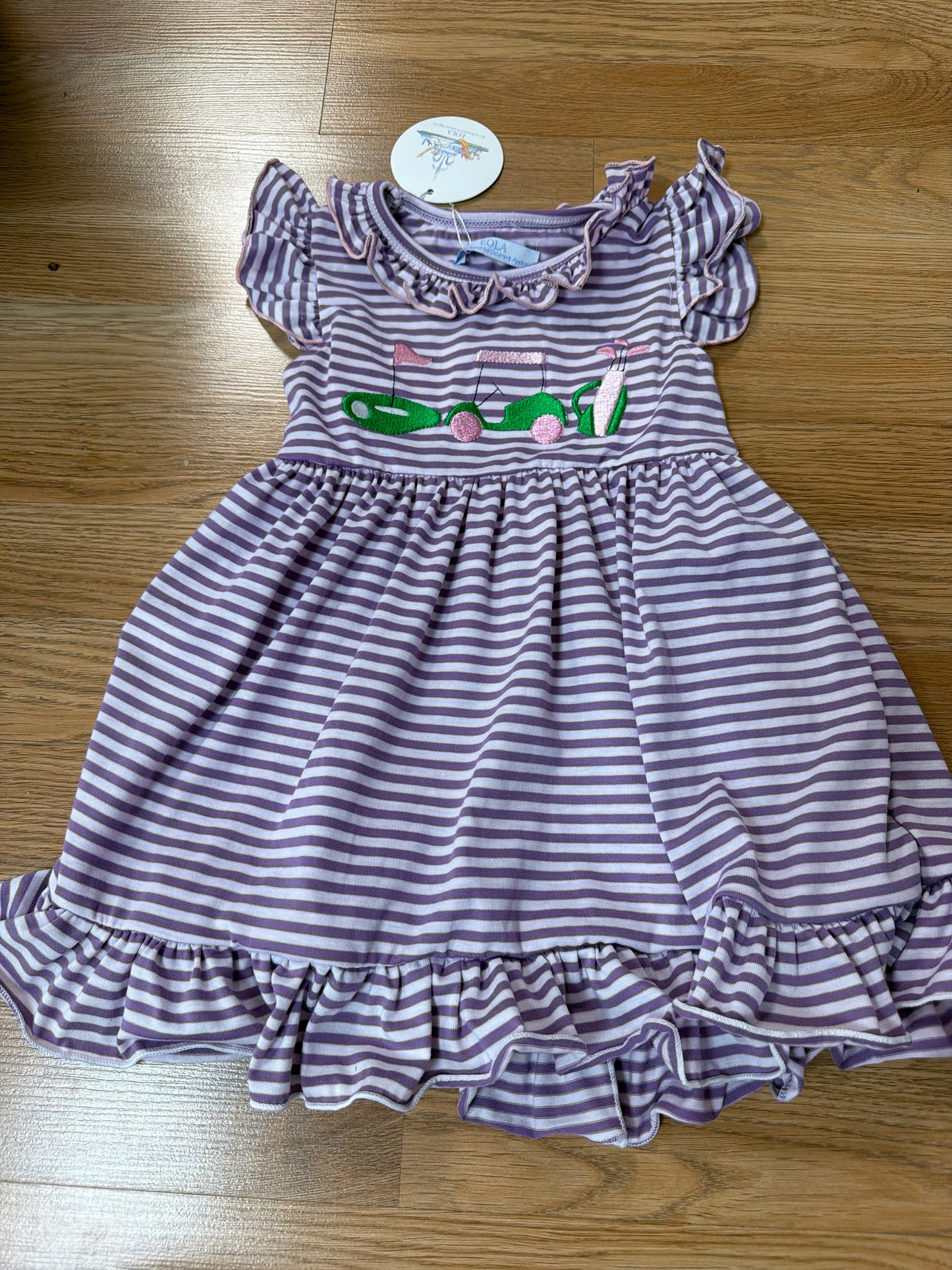 *Golf Purple Applique Dress