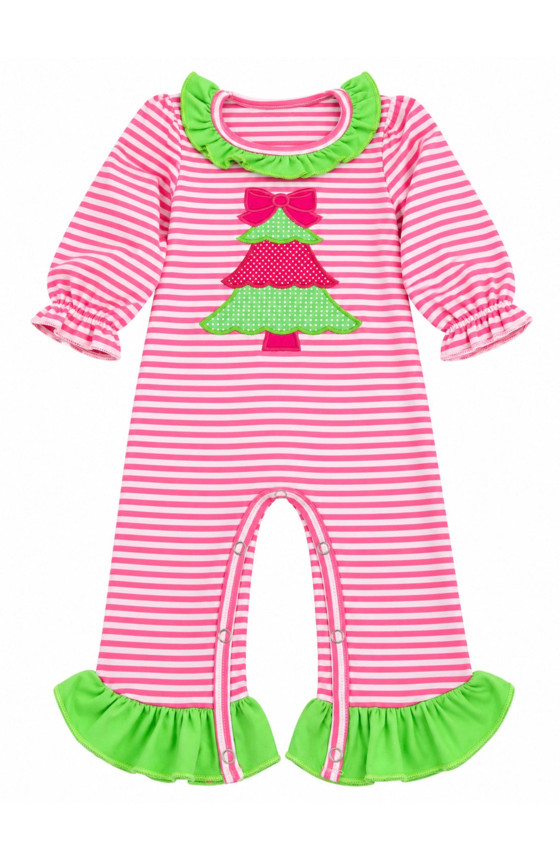 Pink Christmas Tree Romper
