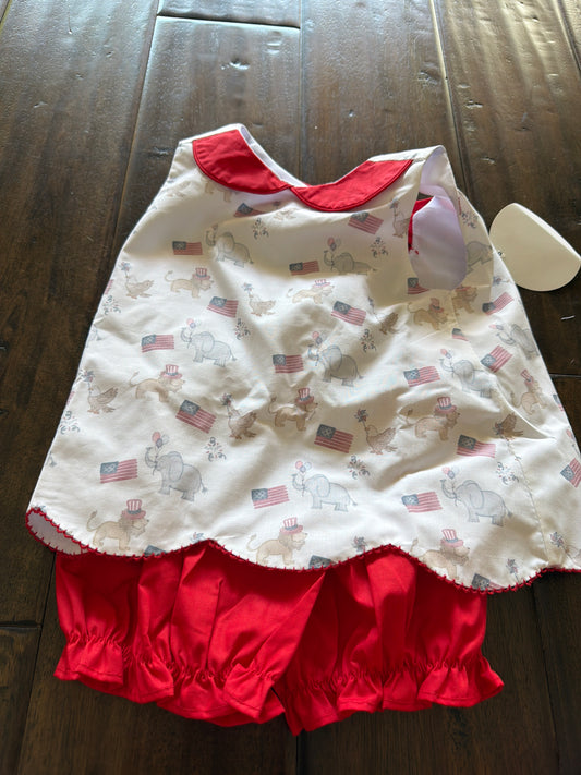 *Patriotic Print Girl Swing Back