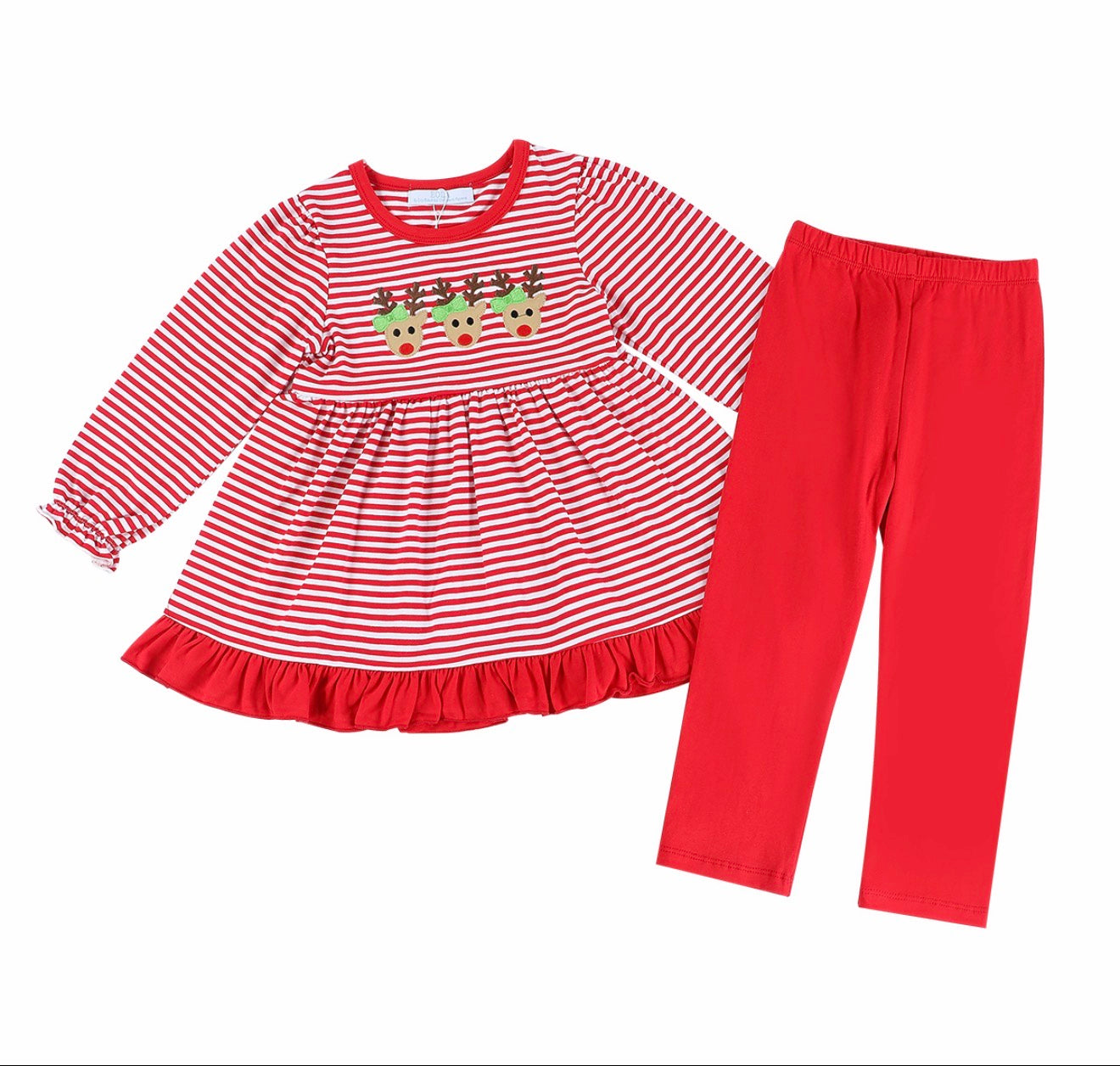 Sample Red Reindeer Legging Set
