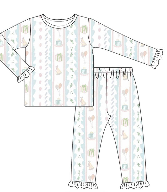 Preorder girl birthday pajamas (mid october ship)