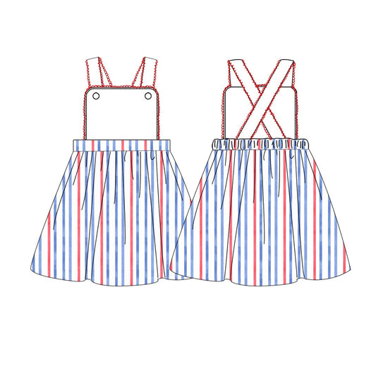 *Summer Red,White and Blue Girl  Dress