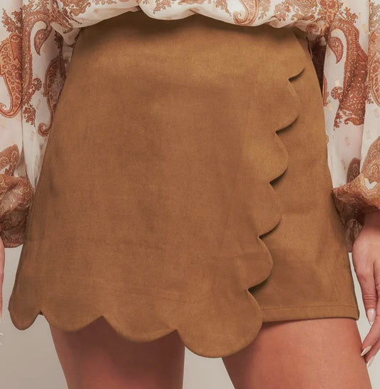 Suede Skort
